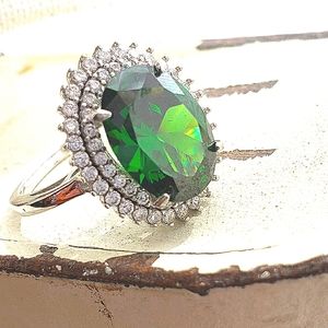 Stauer Ladyfair Silver ring sz 9 for Holidays